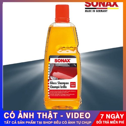 Nước Rửa Xe Ô Tô ⚡ 𝑭𝑹𝑬𝑬 𝑺𝑯𝑰𝑷⚡ Làm Sạch, Tạo Bóng Cho Bề Mặt Sơn....Sonax Gloss Shampo 1L 314300