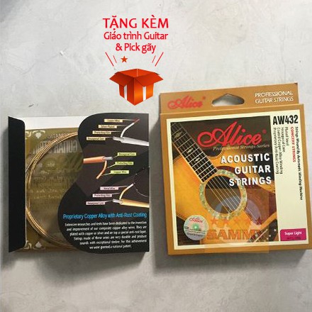 DÂY ĐÀN GUITAR ACOUSTIC AW432 - BỘ 6 DÂY ĐÀN ALICE CHÍNH HÃNG GIÁ RẺ