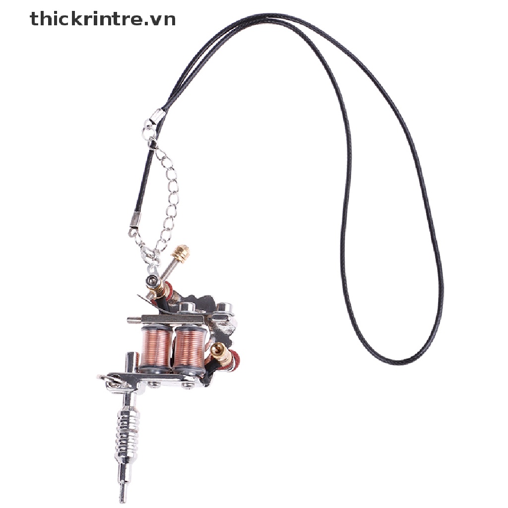 1x Móc Khóa Hình Máy Xăm Mini Phong Cách Punk