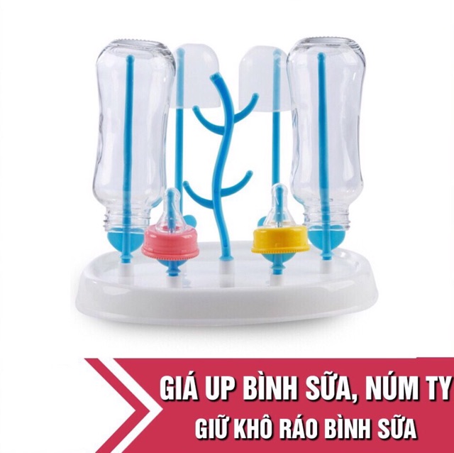 [Mã 267FMCGSALE giảm 8% đơn 500K] Cây úp bình sữa, núm ty, ly, cốc không nắp K003