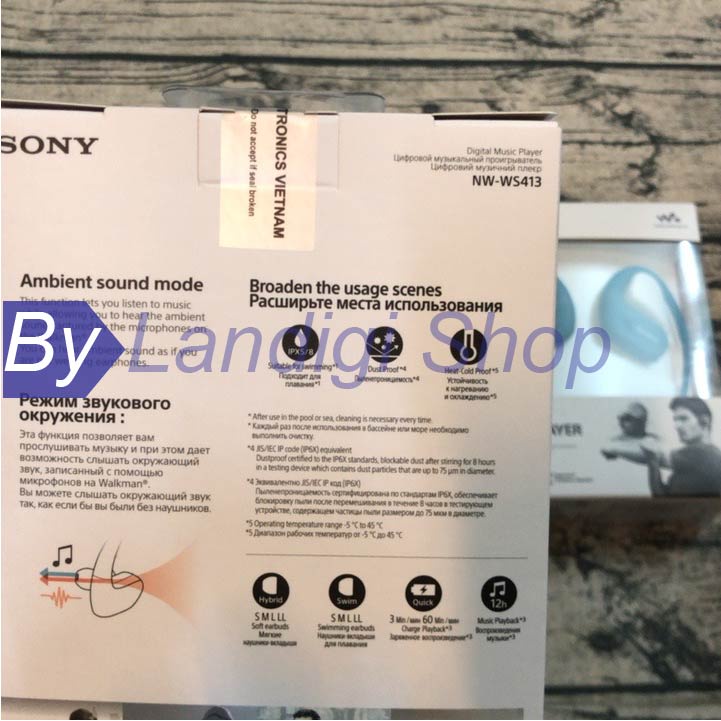 NEW-Full box - Sony NW-WS413 Máy nghe nhạc Walkman