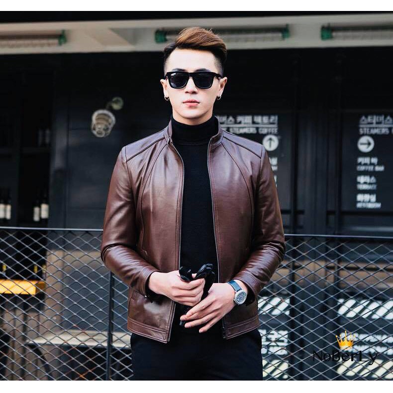 Áo da cừu nâu - Da thật cao cấp | BigBuy360 - bigbuy360.vn