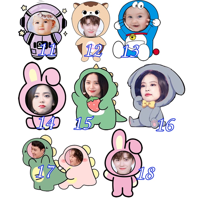 Gối ôm dài in theo yêu cầu, in gối ghép mặt hình anime manga hình Vương nhất Bác,Đặng Luân Jack 97 Blackpink idol