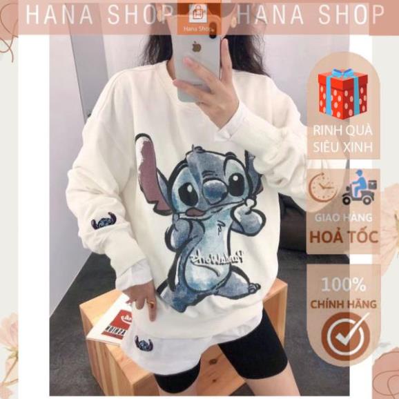 [Hàng Cao Cấp] Áo Sweater Nỉ Chuột STITCHH 3 Màu dưới 65kg - Dài Tay Dáng Rộng In Hình G072 | BigBuy360 - bigbuy360.vn