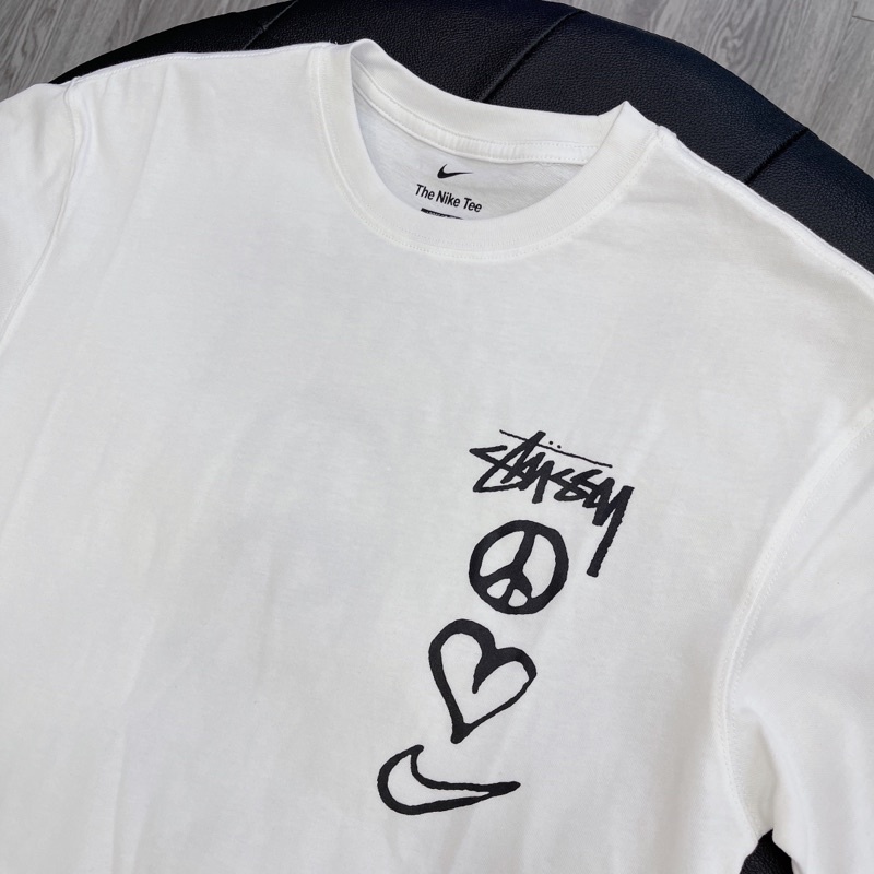 ⚡️ - Áo Tee Stussy x NlKE Peace,Love,Swoosh T-Shirt, Áo thun Stussy cotton