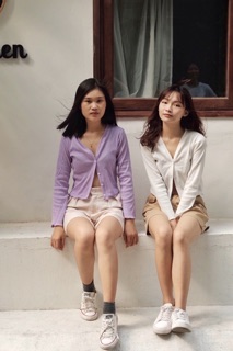 Alan Top áo thun nút dọc tay dài