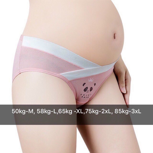 Sét 4 Quần Lót Bầu Cạp Chéo Cotton Mềm Mịn Nhiều Size
