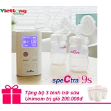 Máy hút sữa Spectra 9S hút đôi + Tặng bộ 3 bình trữ sữa Unimom trị giá 200.000đ