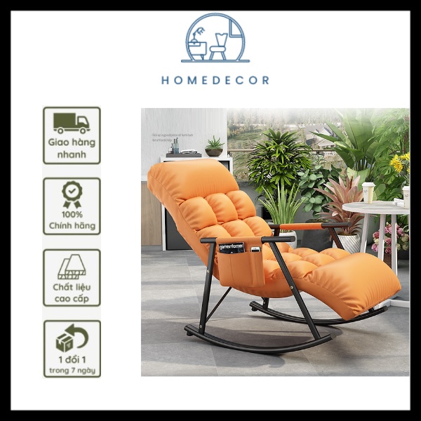Ghế bập bênh thư giãn đệm cao cấp - ghế sofa lười thư giãn khung thép - Có Video Và Ảnh Thật