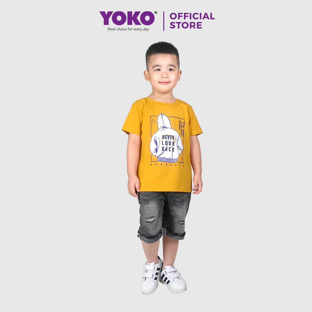 Bộ Quần Áo Thun Bé Trai Tay Ngắn Quần Jean (6-9 Tuổi) YOKO KID’S FASHION 20371T