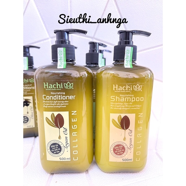 CẶP DẦU GỘI-XẢ HACHI 500ml