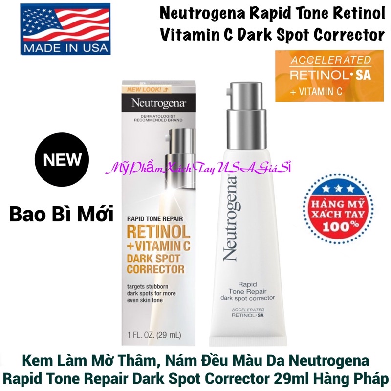 [HàngPháp]Kem Làm Mờ Thâm, Nám Đều Màu Da Neutrogena ‪Rapid Tone Repair Dark Spot Corrector 29ml