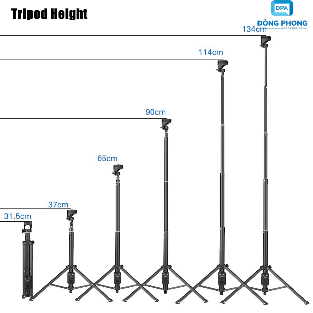 Gậy Chụp Hình 3 Chân Yunteng VCT-1688 - Tripod Điện Thoại, Máy Ảnh