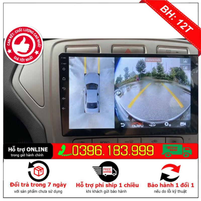 Màn liền camera 360 toàn cảnh, RAM 3G ROM 32G CHIP 8 NHÂN chia đ, ôi màn hình, android 10,lắp sim 4G,thu phát wifi,Carfu