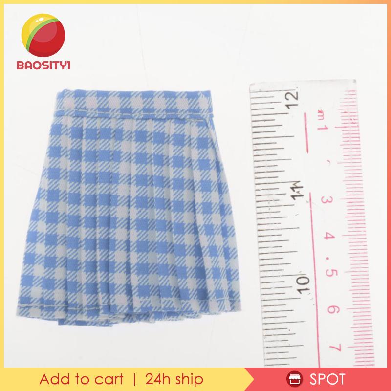 Đầm Đồ Chơi Búp Bê Baosity 1 / 6 12inch Họa Tiết Chấm Bi Trắng Đen