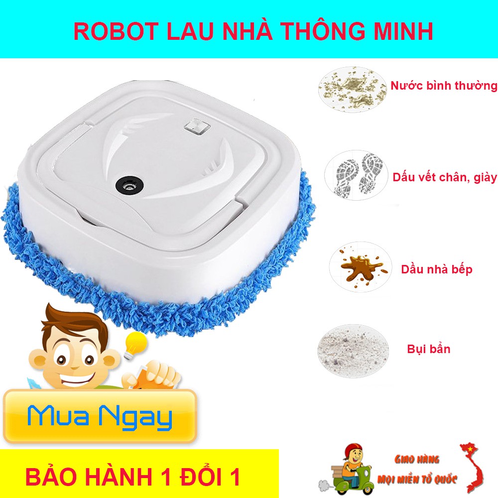 Giá Hot Robot Lau Nhà, Robot Lau Nhà Thông Minh- 2 Chế Độ Lau Khô - Ướt, Phun Tinh Dầu. Bảo Hành Uy Tín.  Mua Ngay!