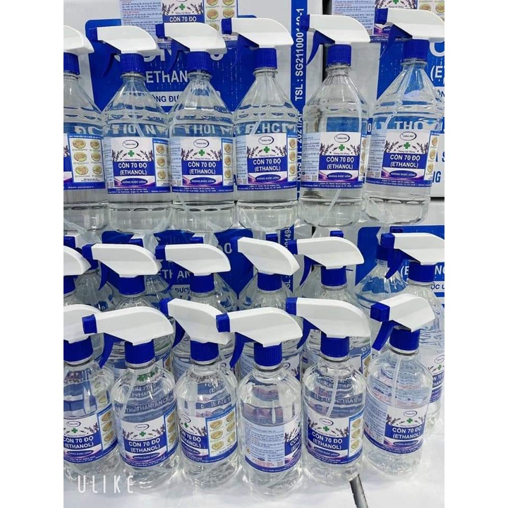 CỒN SÁT KHUẨN Y TẾ 70 ĐỘ CHAI 1 LÍT CÓ VÒI XỊT