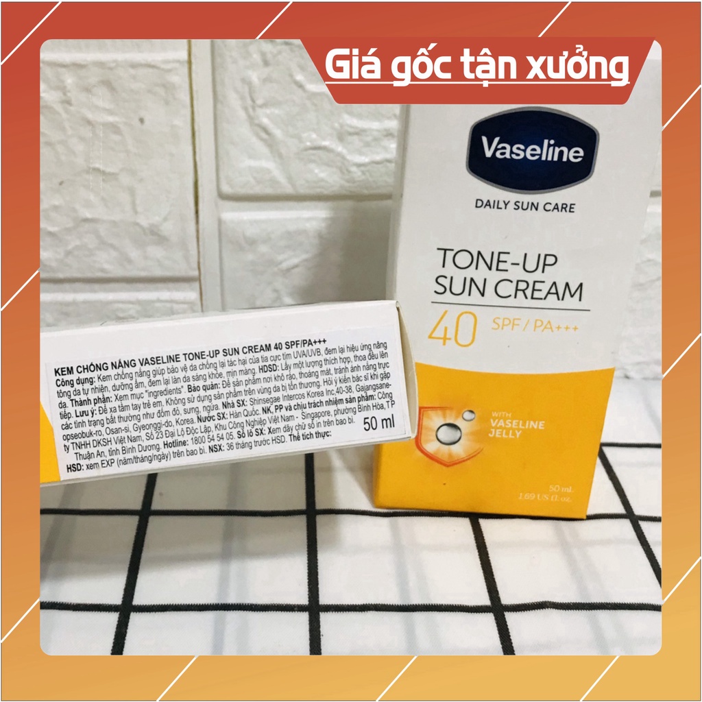 Kem chống nắng Vaseline Tone-up 50ml