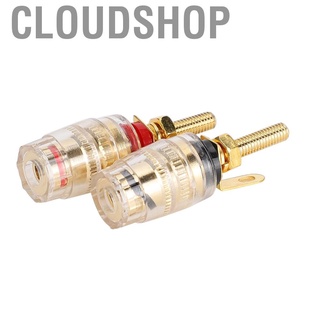 Cloudshop 4mm Banana Plug Audio Speaker Wire Cable Adapter  Connector Socket Gold