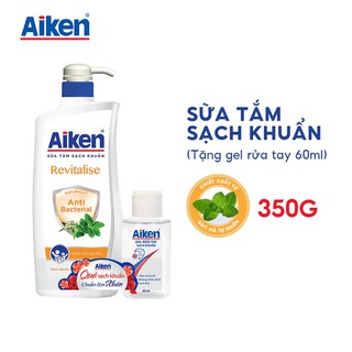 Sữa Tắm Sạch Khuẩn Chiết Xuất Bạc Hà Aiken 350g - Tặng Gel rửa tay 60ml
