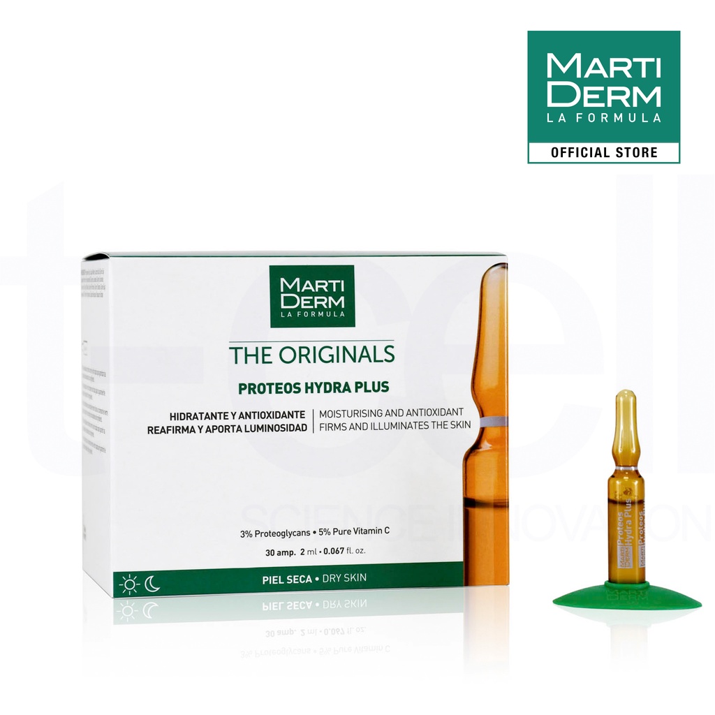 Ampoule Dưỡng Ẩm, Làm Săn Chắc & Ngừa Lão Hoá Da - MartiDerm The Originals Proteos Hydra Plus