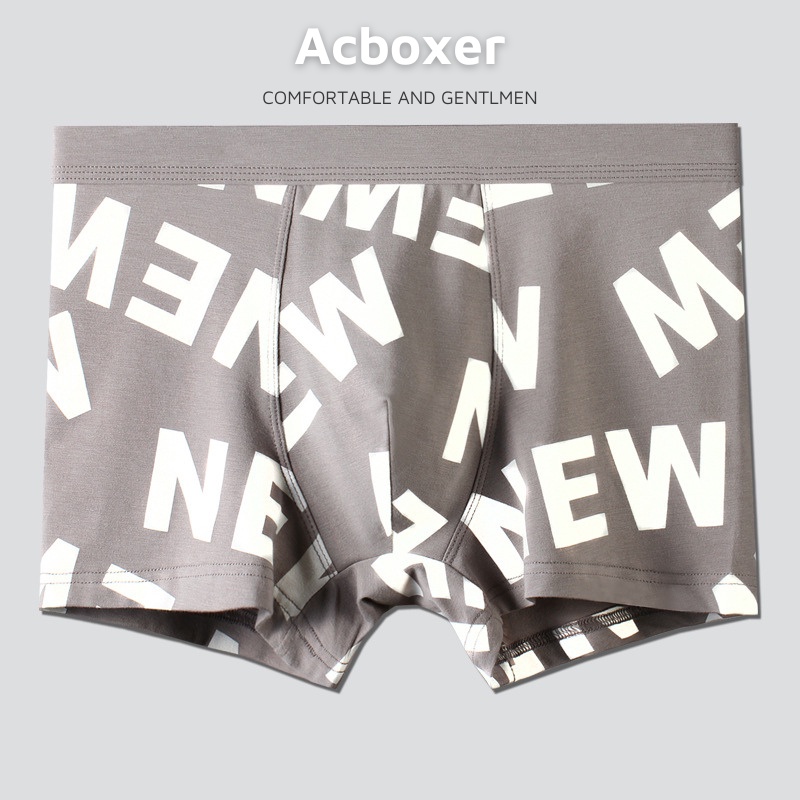 Quần boxer, sịp đùi nam co dãn thoáng khí họa tiết NEW đủ size 45-90kg ACX02