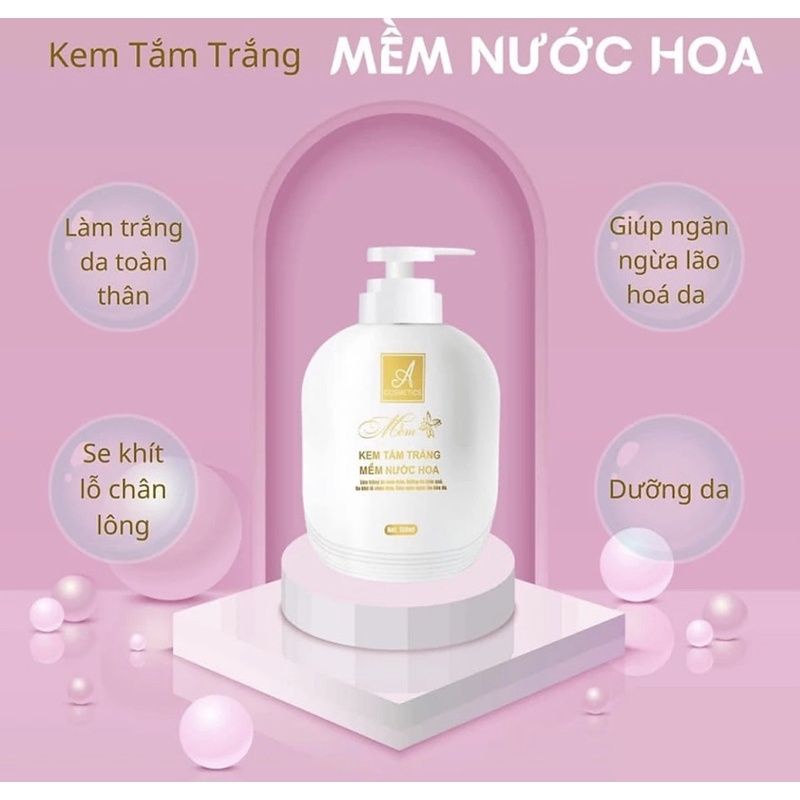 Kem Tắm Trắng A Mềm Cosmetic, Dưỡng Trắng Da Toàn Thân 250ml cam kết Chính Hãng