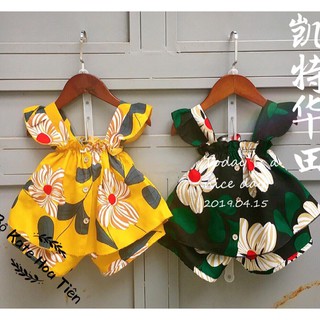 Bộ Lụa Hoa Cánh Tiên Cho Bé Gái