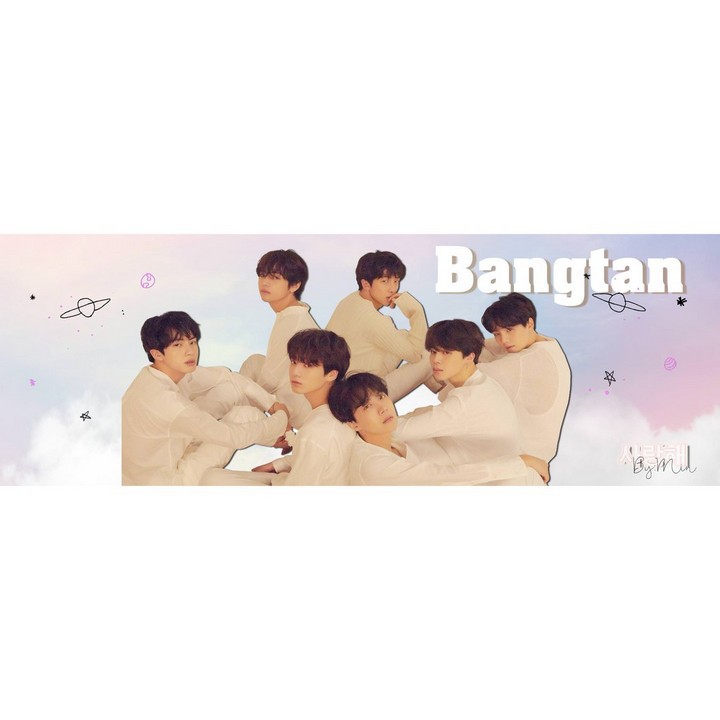 Banner BTS answer nhóm nhạc hàn quốc thiết kế sáng tạo dễ thương độc đáo quà tặng trang trí xinh xắn