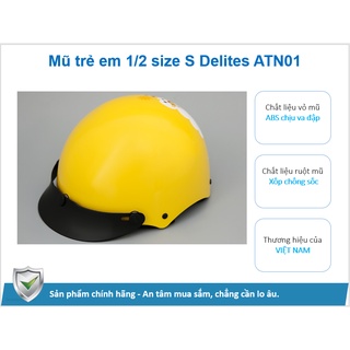 Mũ bảo hiểm trẻ em 1 2 size S Delites ATN01-Hàng chính hãng