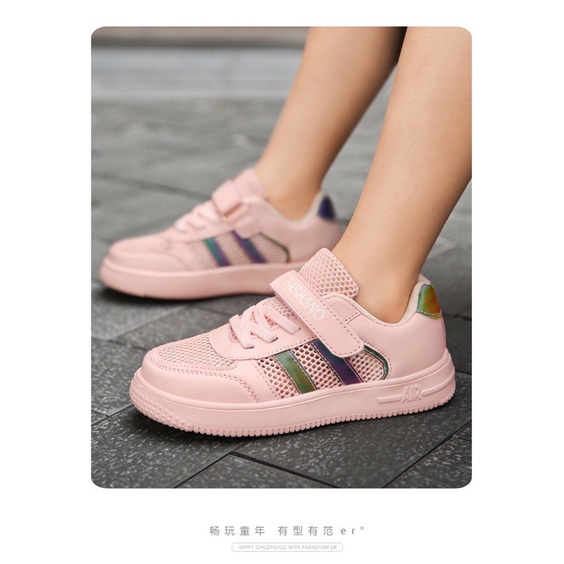 Giày thể thao bé gái 2sọc có sẵn G88 ( có size đại)