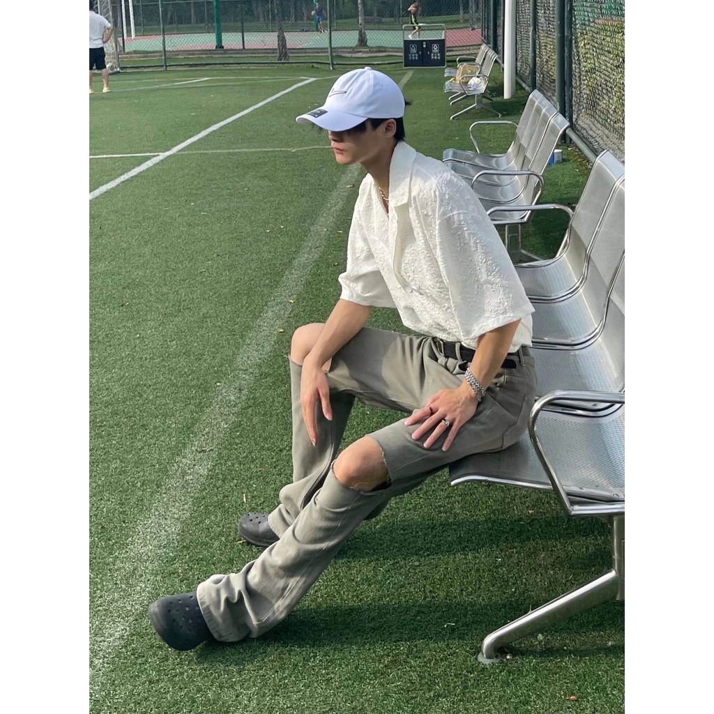 Áo Sơ Mi Tay Ngắn Dáng Rộng Phong Cách Đường Phố Nhật Hàn Thời Trang Mùa Hè Cá Tính