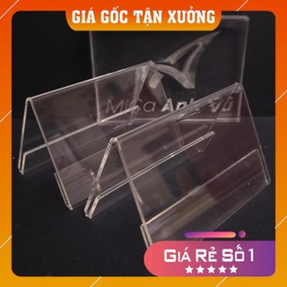 [Mica Việt Nam] [Giá Gốc Tận Xưởng] Bộ 10 Kệ menu mica chữ A 9x6cm để giá, thông tin sản phẩm