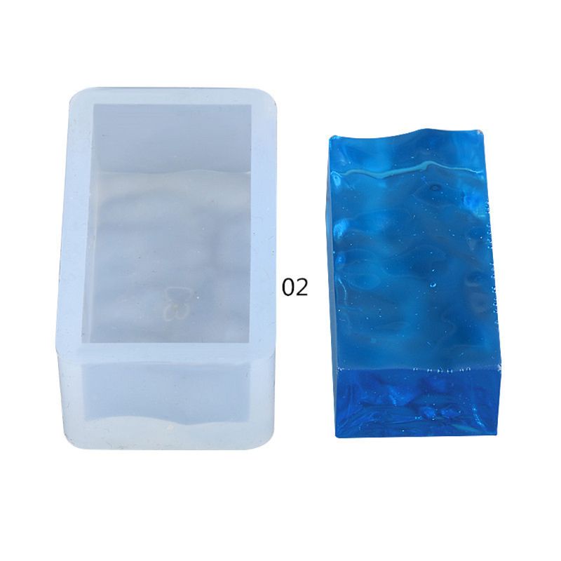 Khuôn Làm Móc Khóa / Vòng cổ Bằng Epoxy Hình Gợn Sóng Nước DIY