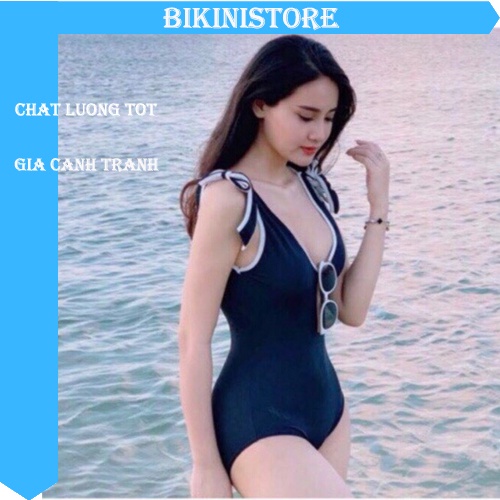 Bikini 1 mảnh Liền Thân Nơ Vai- Bộ Bơi Nữ Sang Trọng che khuyết điểm cực tôn dáng-bikinistore