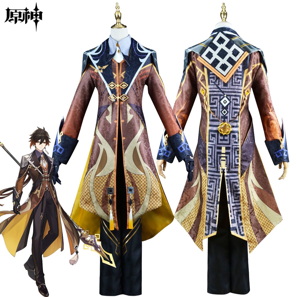 Tóc Giả Hóa Trang Jingyue Game Genshin Va Chạm Zhongli Cho Nam Và Nữ