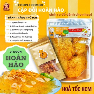 COUPLE COMBO (Bánh tráng trộn phô mai size L + Khô gà lắc hành hỏi phi) CÔ HỒNG, đồ ăn vặt