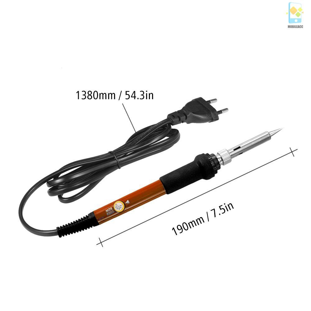 M 60W Professional Electric Adjustable Temperature 200-450℃ Soldering Iron Welding Repair DIY Hand Tool