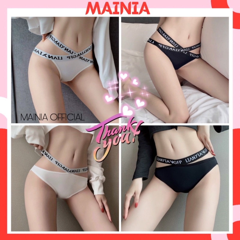 [Bao Đẹp] Quần Lót Nữ Sexy Gợi Cảm Cạp Chéo Chữ X Quần Chíp Nữ Thun Lạnh Dáng Thể Thao Cao Cấp Mainia Shop