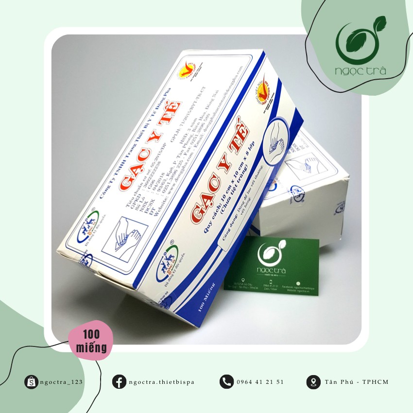 Gạc thưa đắp nạ 20*30cm, hộp 100 miếng