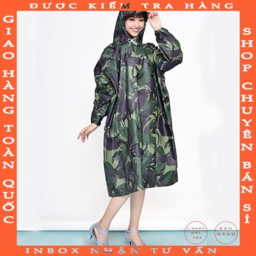 Áo Mưa Bít 1m6 Nhựa Dẻo Rằn Ri Cá Tính ( Không Xẻ Tà ) jluusy