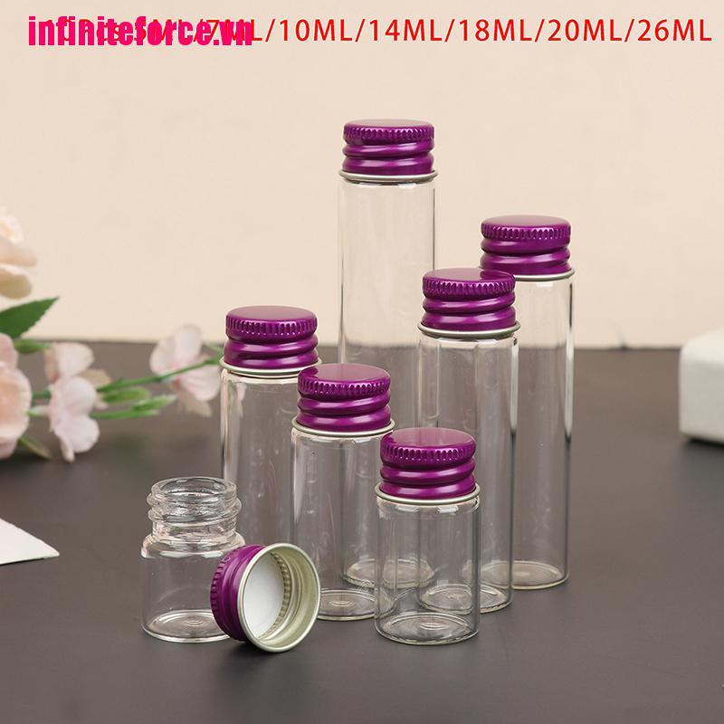Set 10 lọ thủy tinh nhỏ 5/ 7/ 10/ 14/ 18/ 20/ 26ml bằng nhôm