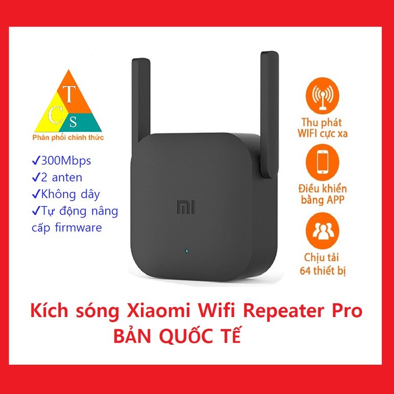 [Mã SKAMPUSHA9 giảm 8% đơn 250K] Thiết bị kích sóng Xiaomi Wifi Repeater Pro bộ kích sóng wifi Xiaomi Pro chính hãng