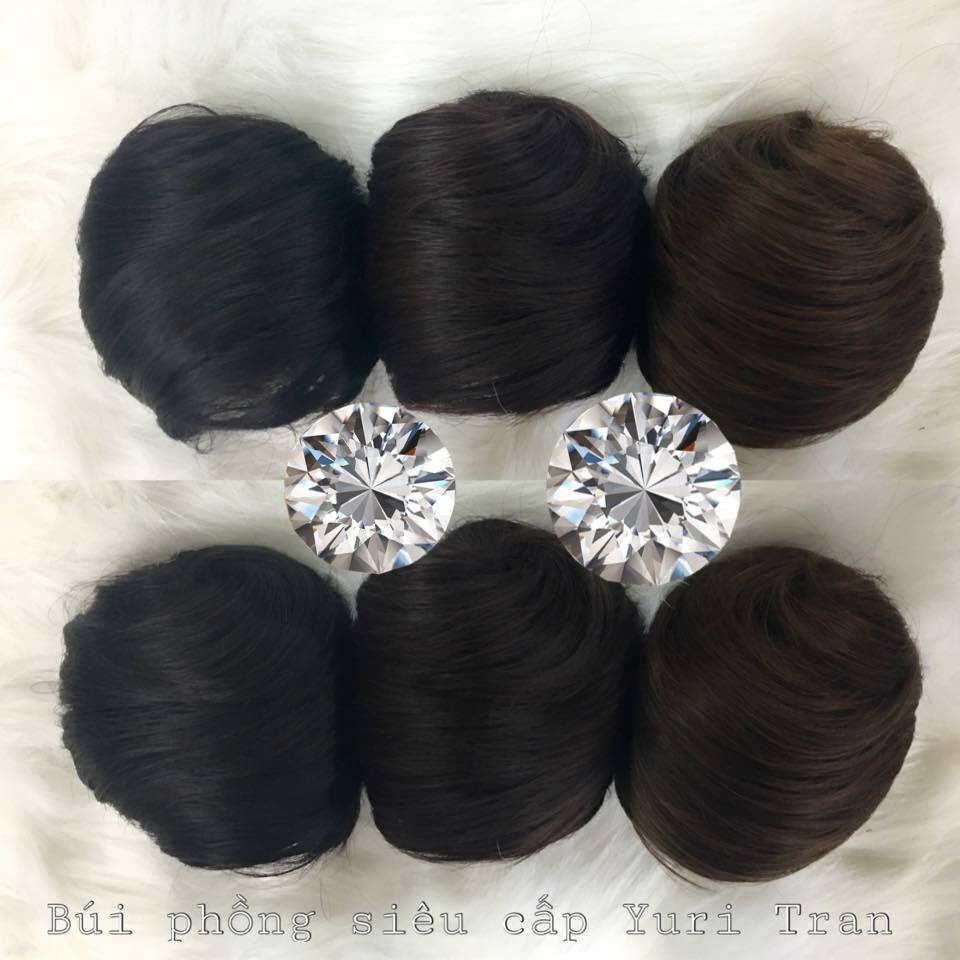 Tóc búi phồng hàn quốc hình thật 100%