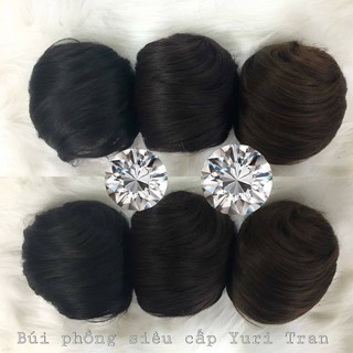 Tóc búi phồng hàn quốc hình thật 100%