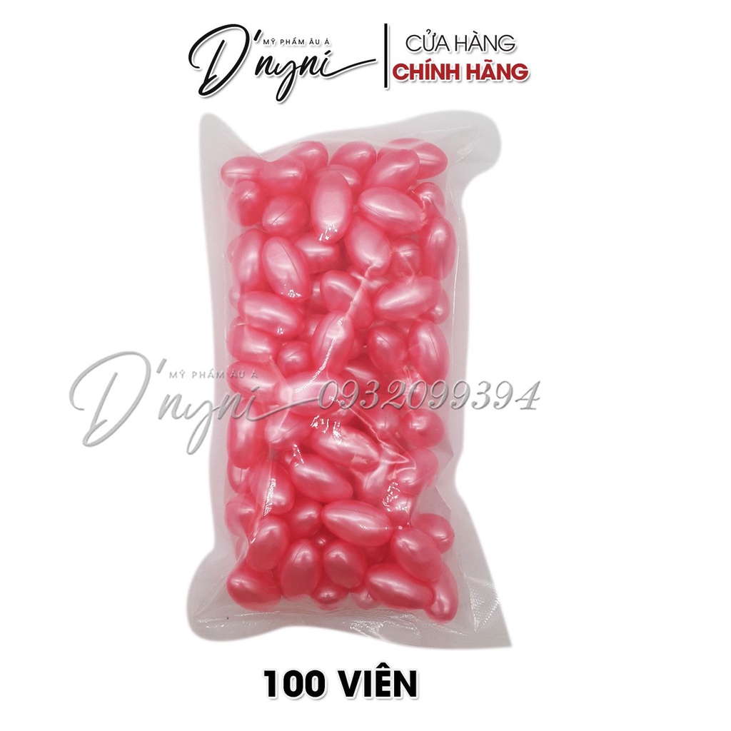 Gói 100 Viên Vitamin E Hồng Dầu Cá Dưỡng Da Dưỡng Tóc