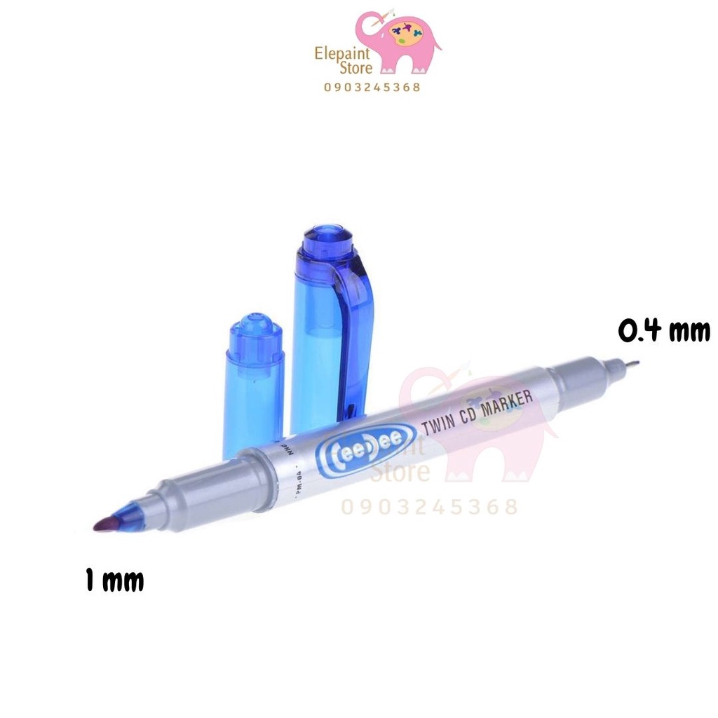 Hộp 10 Bút dạ kính 2 đầu Thiên Long PM04