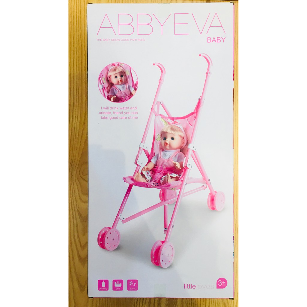ABBYEVA BABY - ĐỒ CHƠI NHẬP VAI XE ĐẨY CHĂM SÓC EM BÉ CÓ PIN