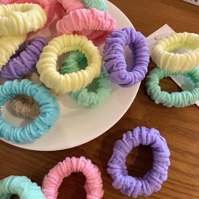 Set 5 Dây Buộc Tóc Co Giãn Hình Cây Kem Dễ Thương Cho Nữ