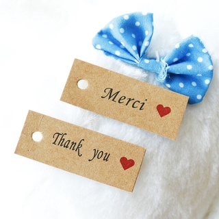 100 Tag Giấy Chữ Thank You